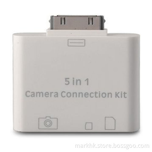 5-in-1 Connection Kit, Suitable for iPad1/2 Series, Supports Various Memory Cards